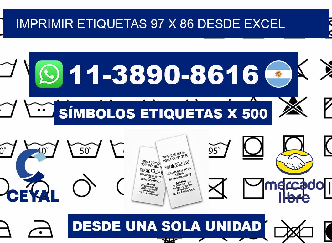 imprimir etiquetas 97 x 86 desde excel