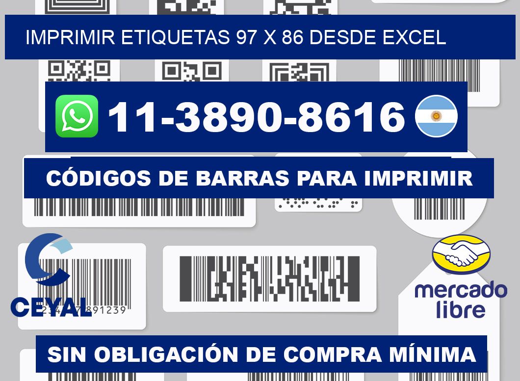 imprimir etiquetas 97 x 86 desde excel