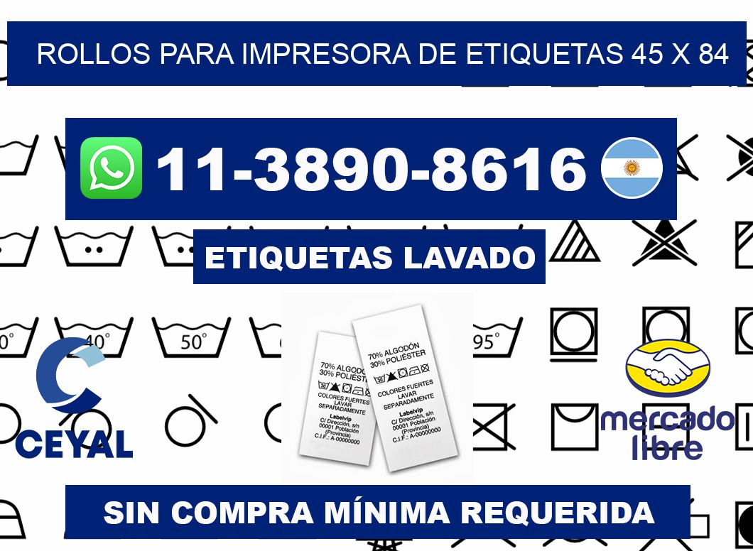 rollos para impresora de etiquetas 45 x 84