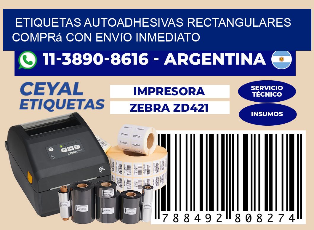 ETIQUETAS AUTOADHESIVAS RECTANGULARES Comprá con envío inmediato
