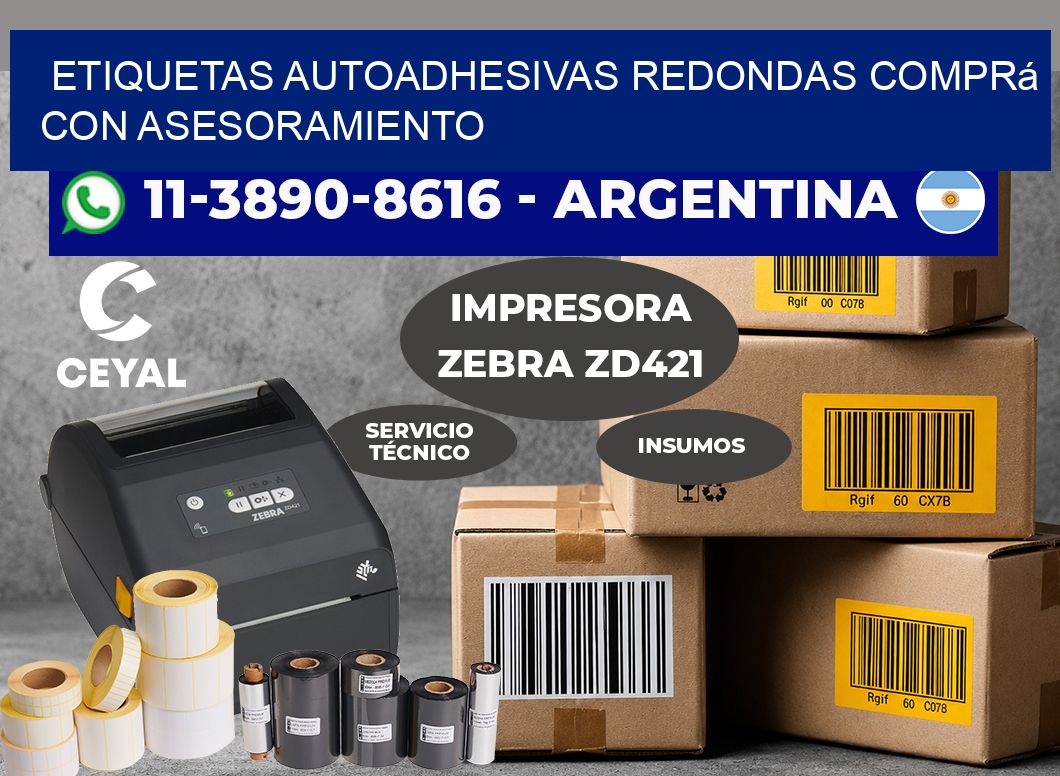 ETIQUETAS AUTOADHESIVAS REDONDAS Comprá con asesoramiento