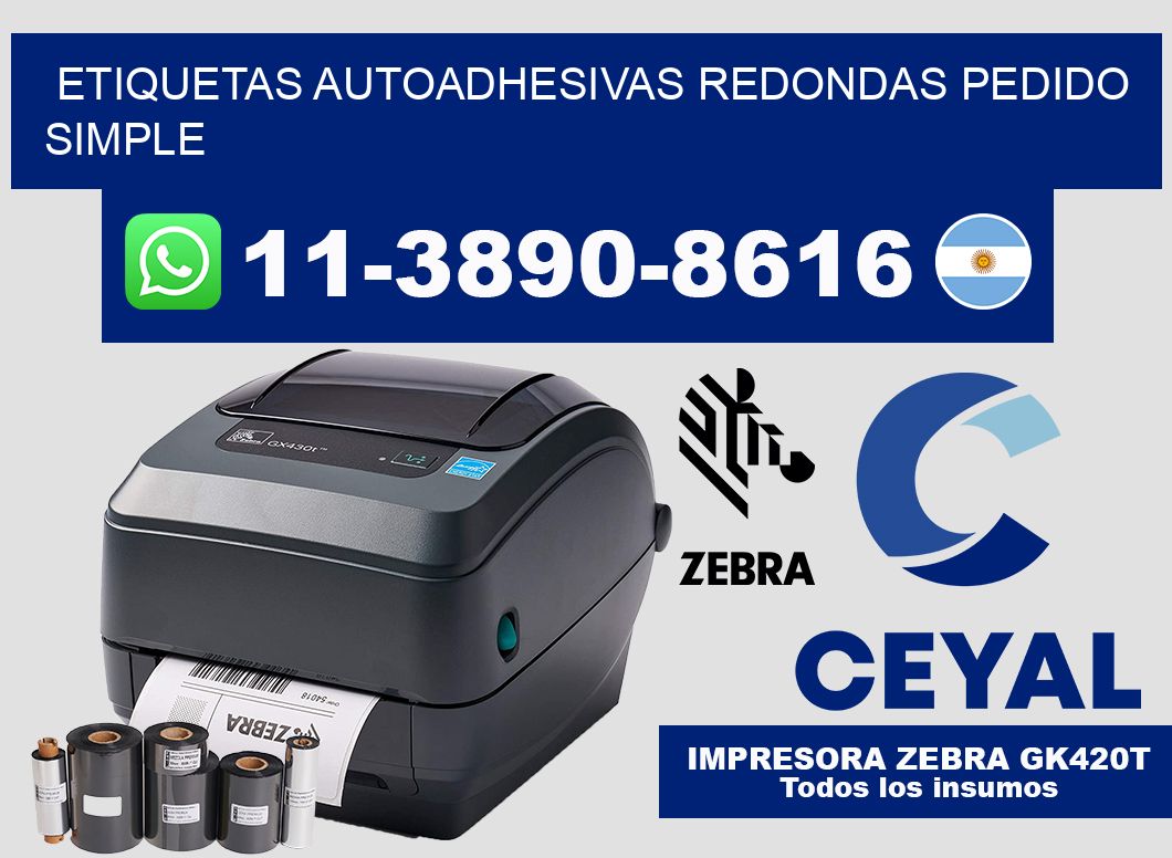 ETIQUETAS AUTOADHESIVAS REDONDAS Pedido simple