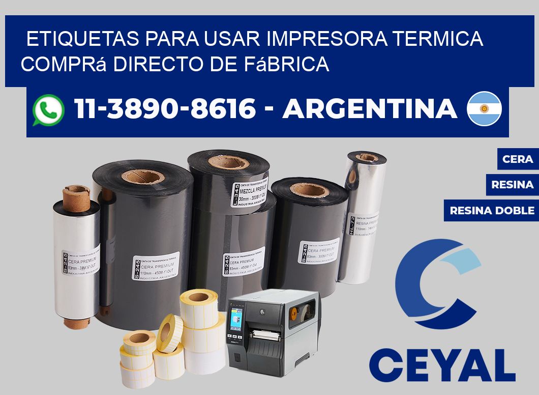 ETIQUETAS PARA USAR IMPRESORA TERMICA Comprá directo de fábrica