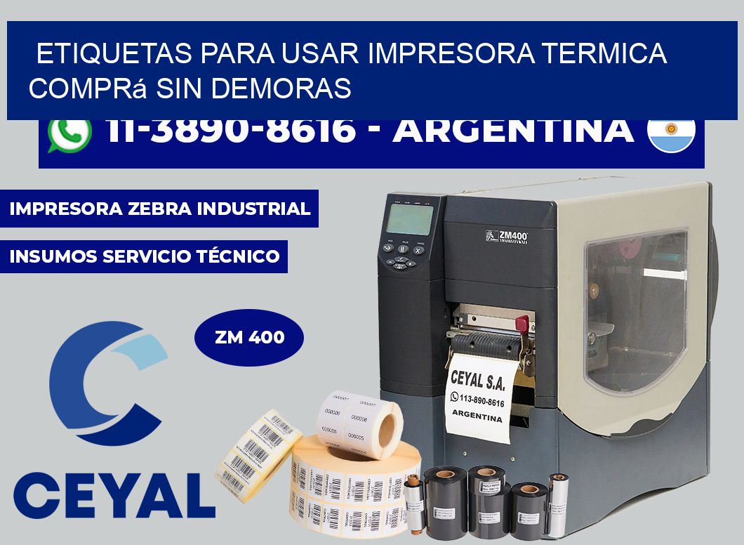 ETIQUETAS PARA USAR IMPRESORA TERMICA Comprá sin demoras