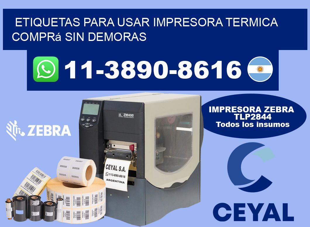 ETIQUETAS PARA USAR IMPRESORA TERMICA Comprá sin demoras