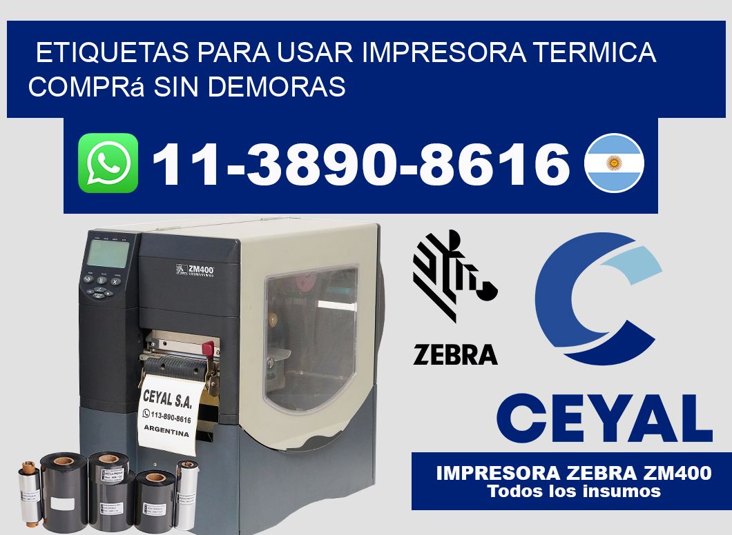 ETIQUETAS PARA USAR IMPRESORA TERMICA Comprá sin demoras