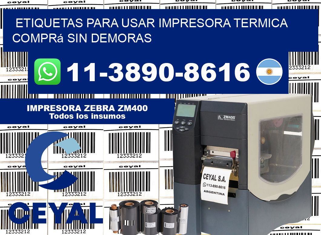 ETIQUETAS PARA USAR IMPRESORA TERMICA Comprá sin demoras