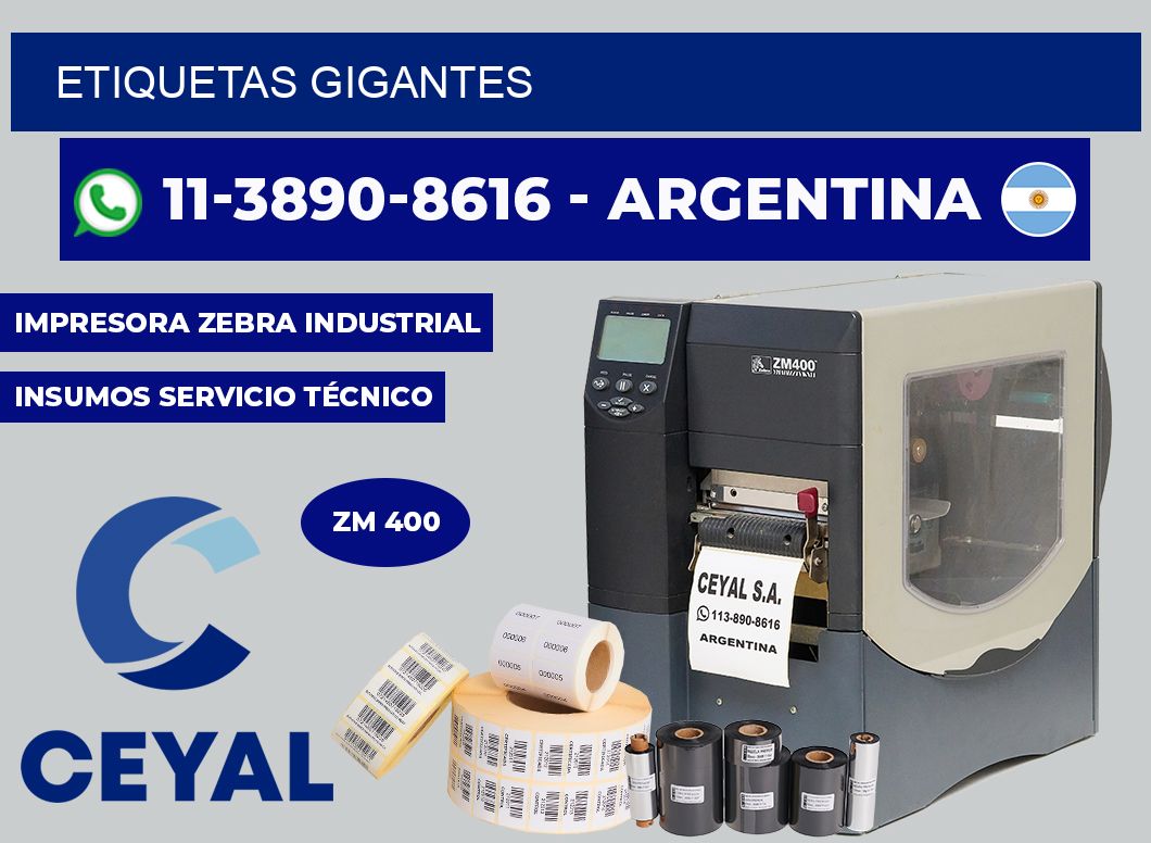 ETIQUETAS gigantes