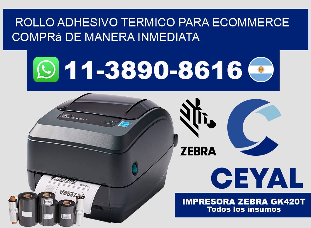 ROLLO ADHESIVO TERMICO PARA ECOMMERCE Comprá de manera inmediata