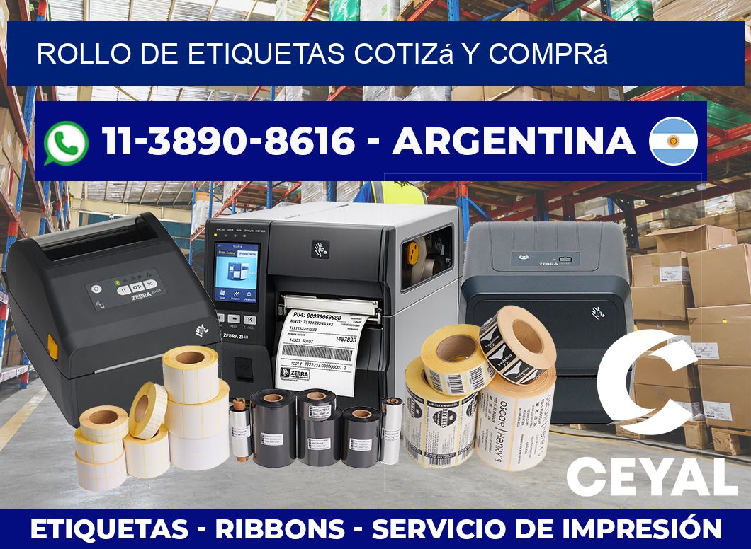 ROLLO DE ETIQUETAS Cotizá y comprá