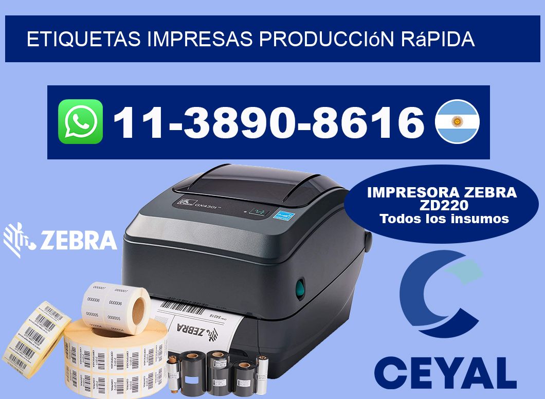 etiquetas impresas Producción rápida