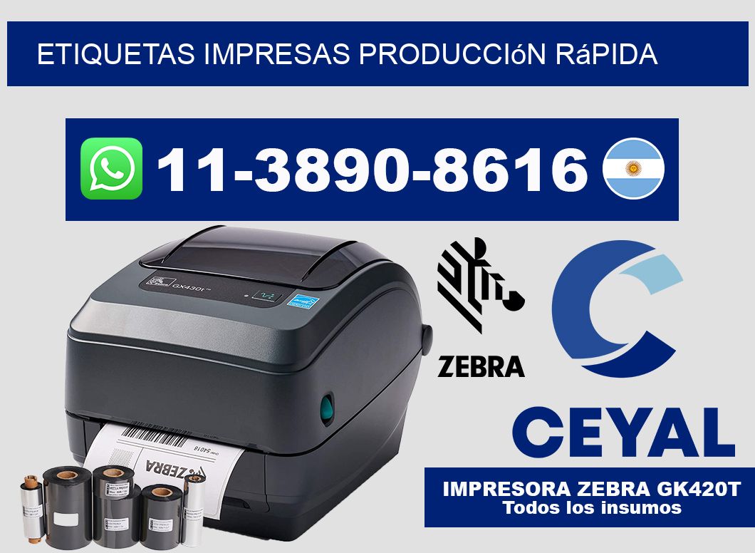 etiquetas impresas Producción rápida