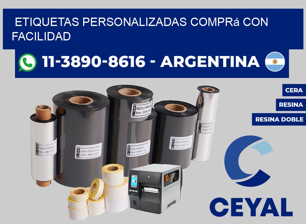 etiquetas personalizadas Comprá con facilidad