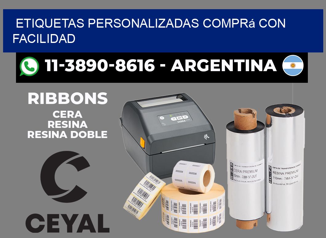 etiquetas personalizadas Comprá con facilidad