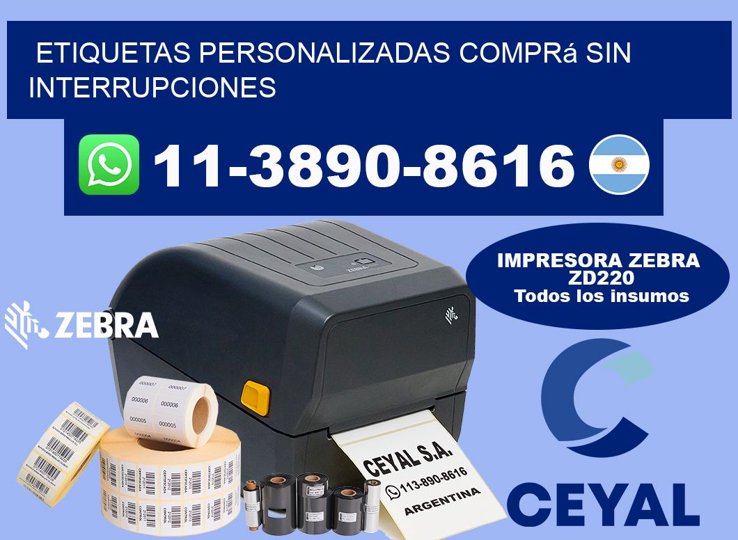 etiquetas personalizadas Comprá sin interrupciones