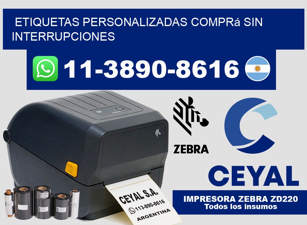 etiquetas personalizadas Comprá sin interrupciones