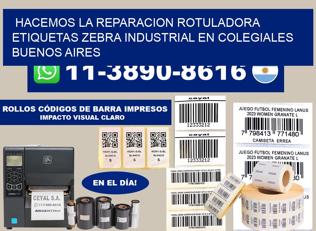 hacemos la reparacion rotuladora etiquetas zebra industrial en Colegiales  Buenos Aires