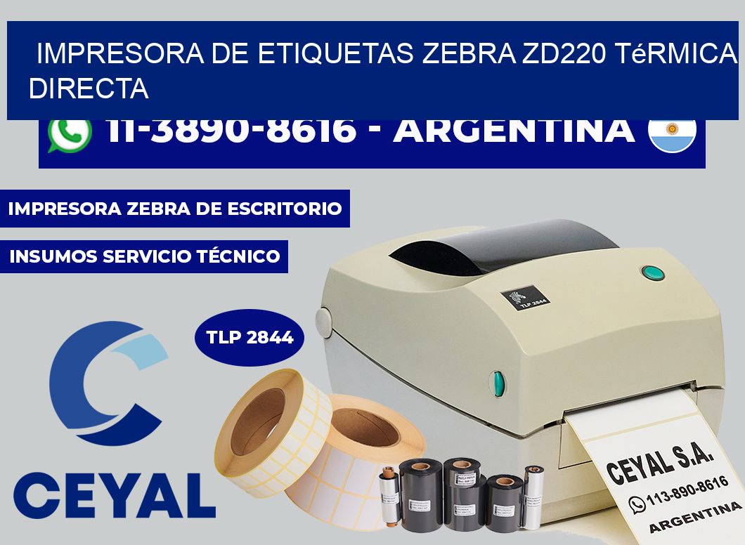 impresora de etiquetas zebra zd220 térmica directa