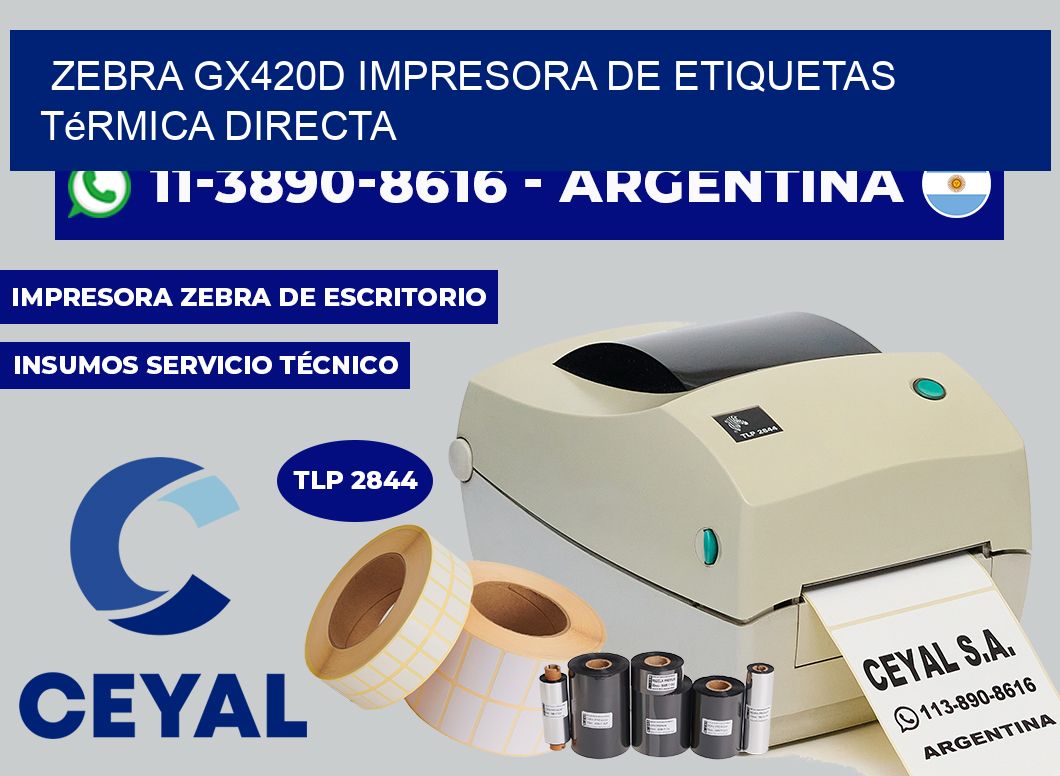 zebra GX420d impresora de etiquetas térmica directa