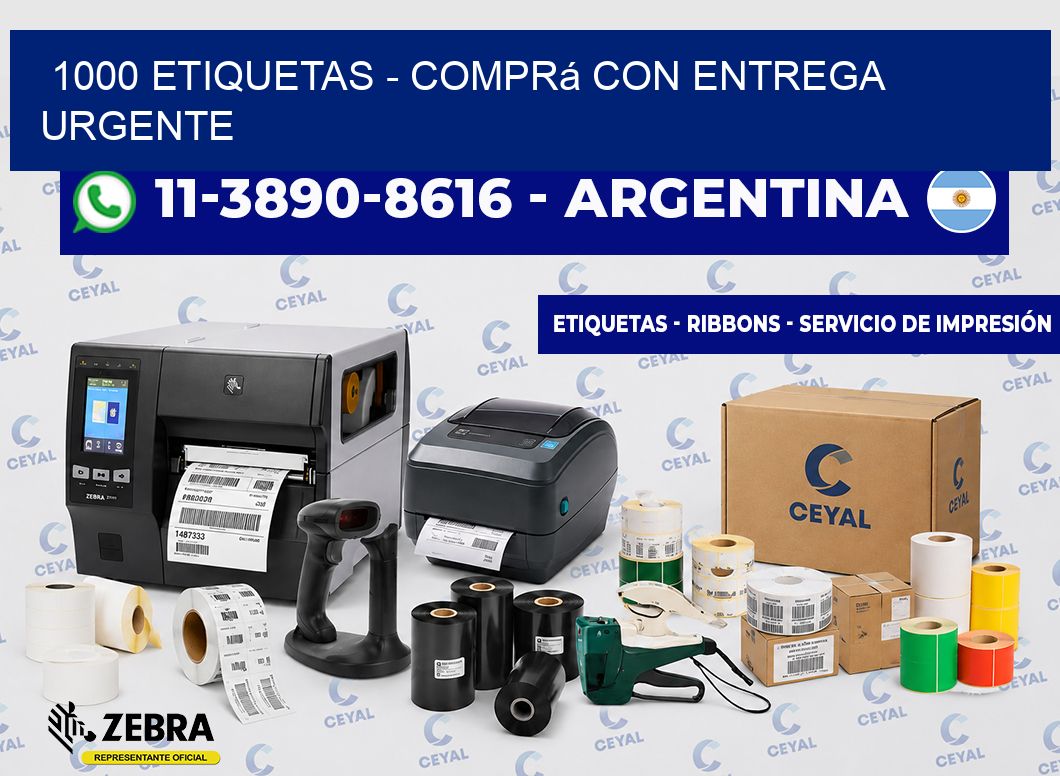 1000 ETIQUETAS - Comprá con entrega urgente