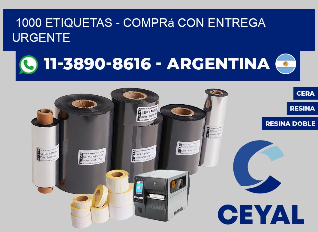 1000 ETIQUETAS - Comprá con entrega urgente