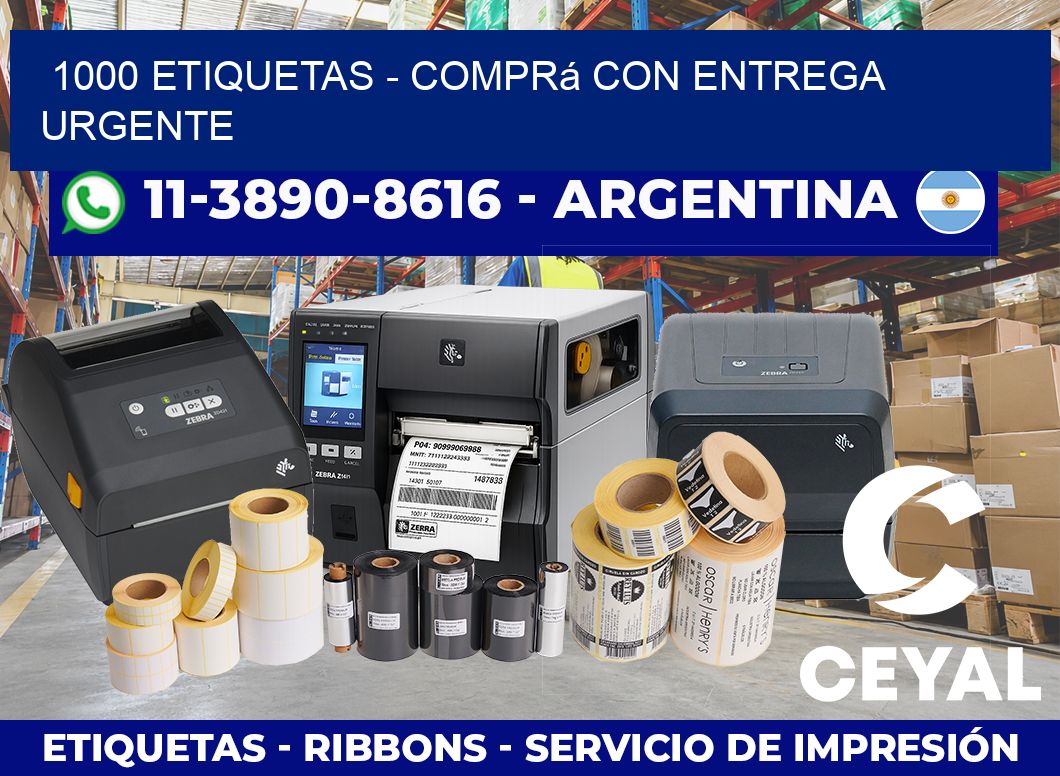 1000 ETIQUETAS – Comprá con entrega urgente