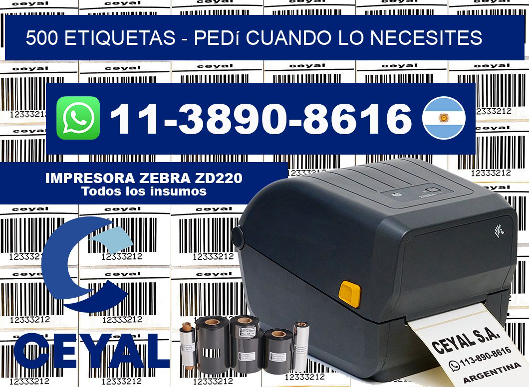 500 ETIQUETAS - Pedí cuando lo necesites