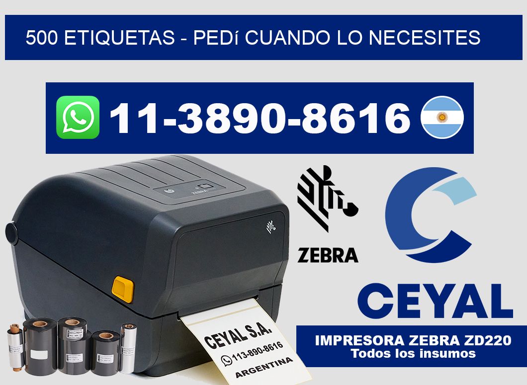 500 ETIQUETAS – Pedí cuando lo necesites