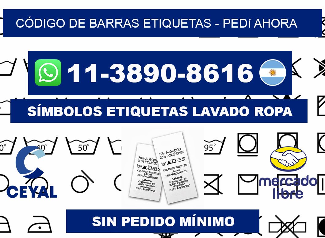 CÓDIGO DE BARRAS ETIQUETAS - Pedí ahora