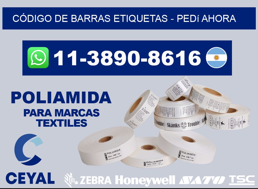 CÓDIGO DE BARRAS ETIQUETAS - Pedí ahora