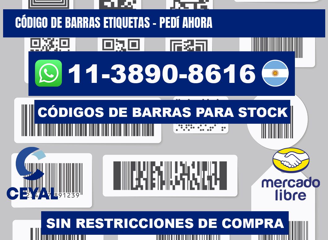 CÓDIGO DE BARRAS ETIQUETAS - Pedí ahora