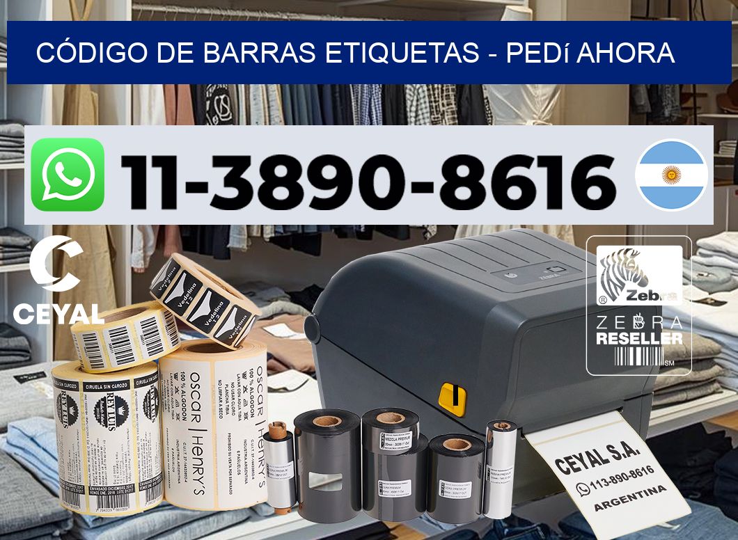 CÓDIGO DE BARRAS ETIQUETAS - Pedí ahora