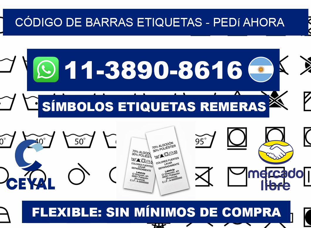 CÓDIGO DE BARRAS ETIQUETAS - Pedí ahora