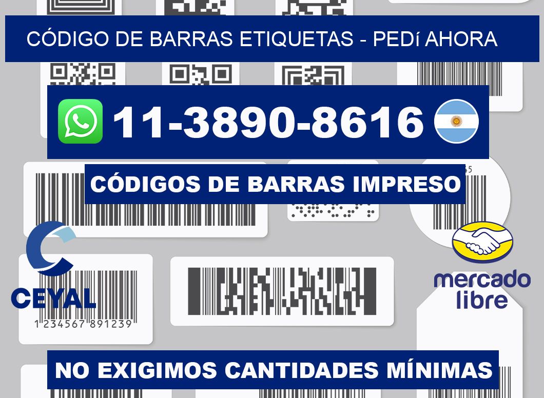 CÓDIGO DE BARRAS ETIQUETAS - Pedí ahora