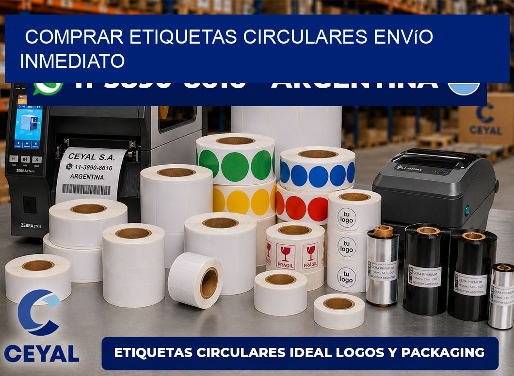 COMPRAR ETIQUETAS CIRCULARES Envío inmediato