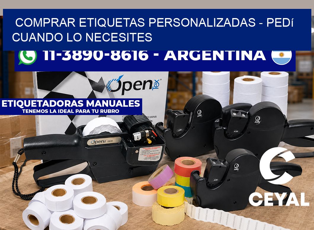 COMPRAR ETIQUETAS PERSONALIZADAS - Pedí cuando lo necesites