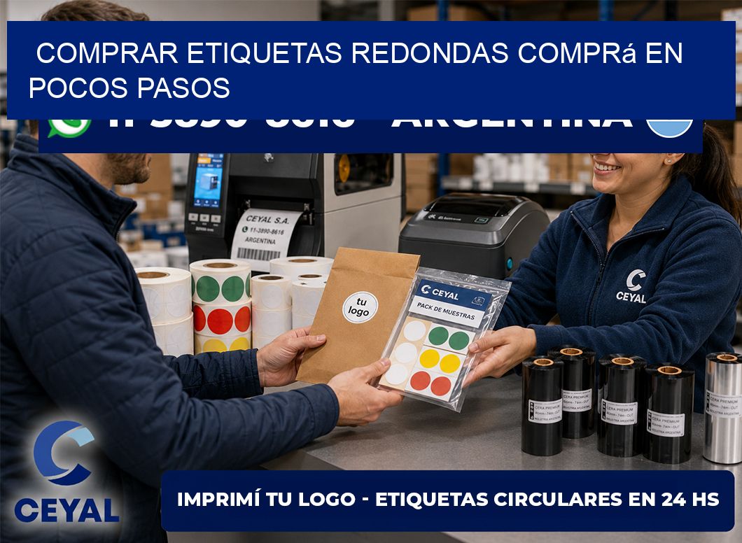 COMPRAR ETIQUETAS REDONDAS Comprá en pocos pasos