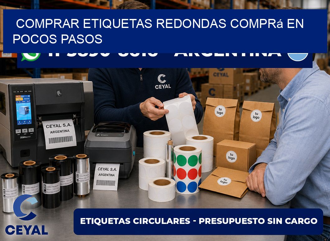 COMPRAR ETIQUETAS REDONDAS Comprá en pocos pasos