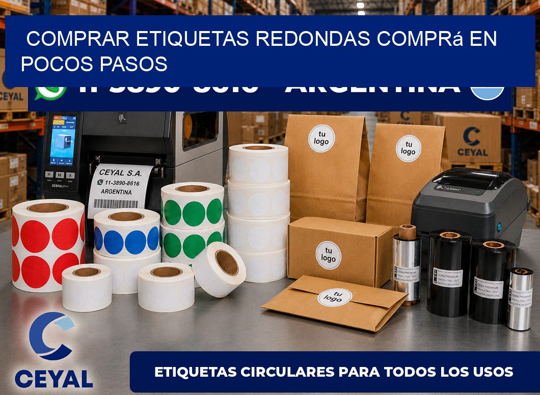 COMPRAR ETIQUETAS REDONDAS Comprá en pocos pasos