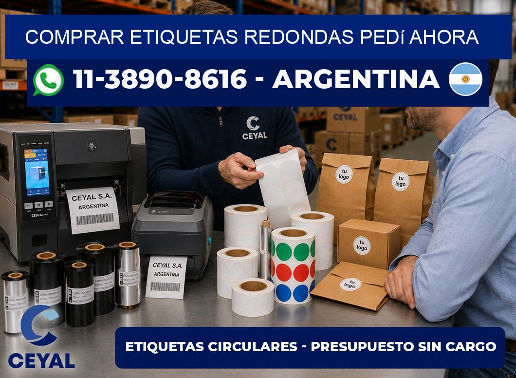 COMPRAR ETIQUETAS REDONDAS Pedí ahora