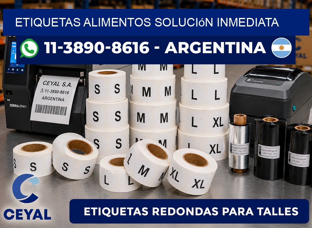 ETIQUETAS ALIMENTOS Solución inmediata
