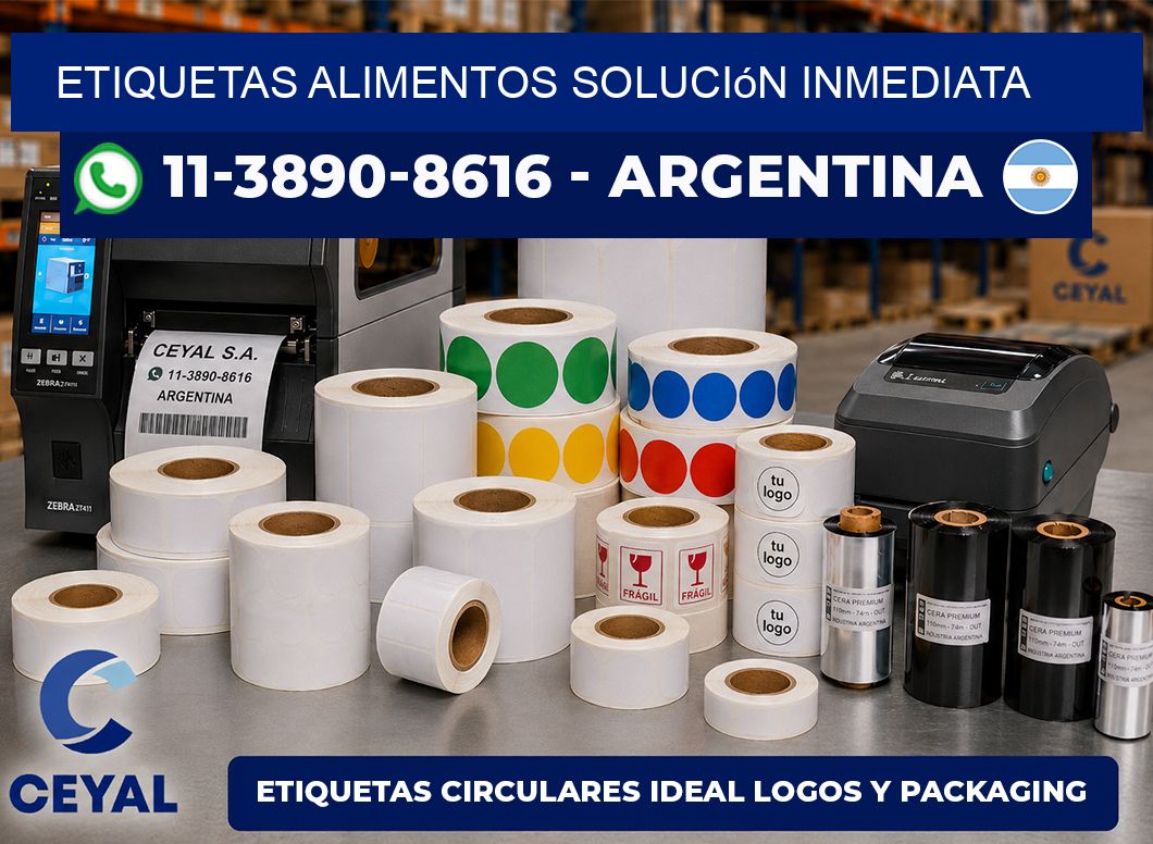 ETIQUETAS ALIMENTOS Solución inmediata