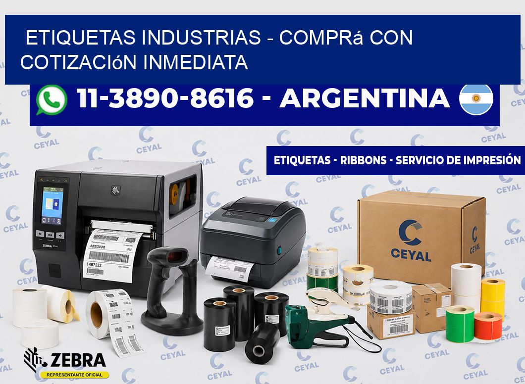 ETIQUETAS INDUSTRIAS - Comprá con cotización inmediata
