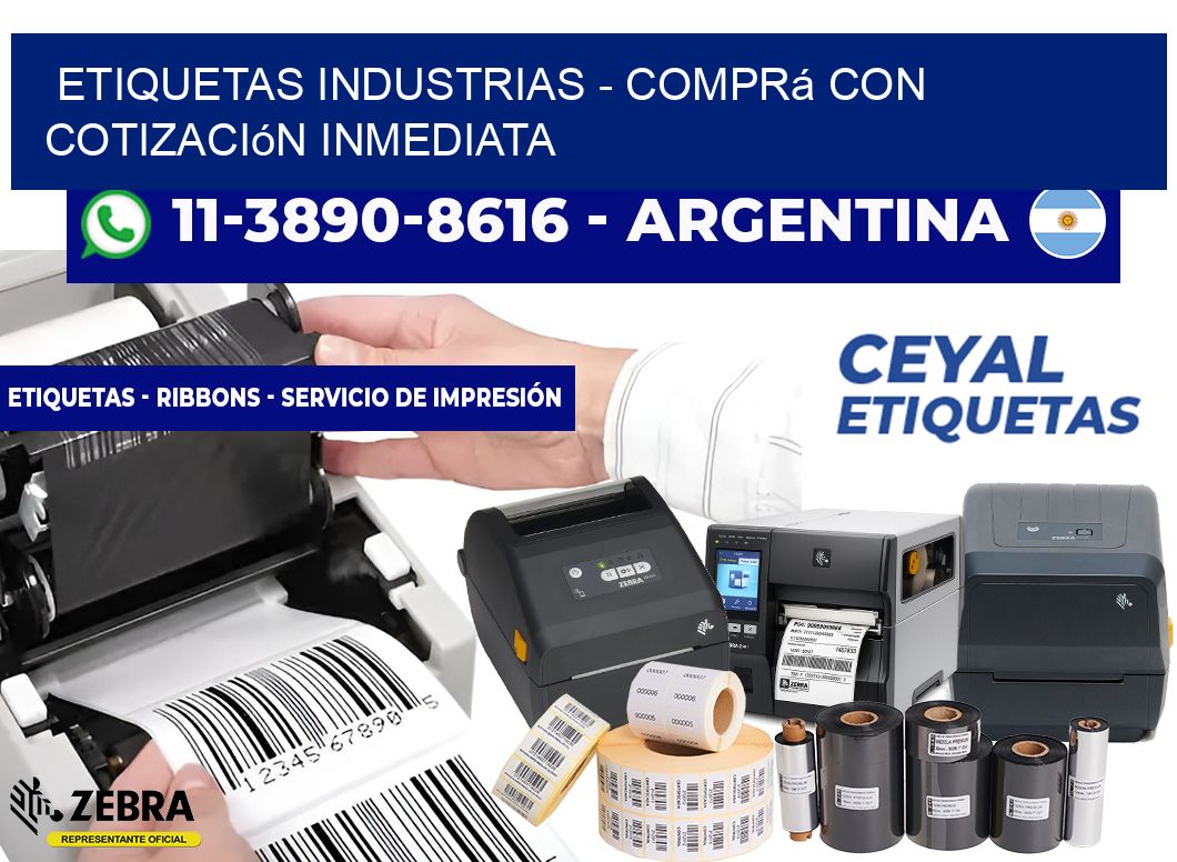 ETIQUETAS INDUSTRIAS - Comprá con cotización inmediata