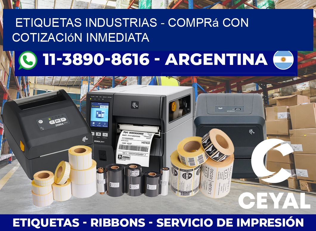 ETIQUETAS INDUSTRIAS – Comprá con cotización inmediata