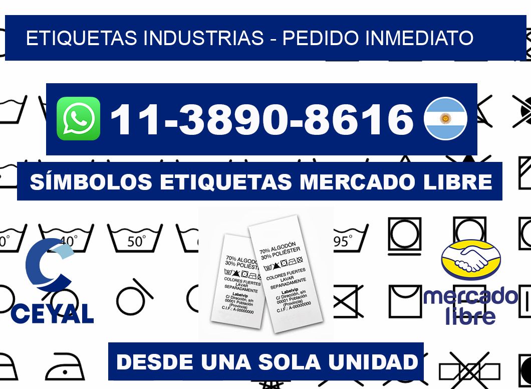ETIQUETAS INDUSTRIAS - Pedido inmediato