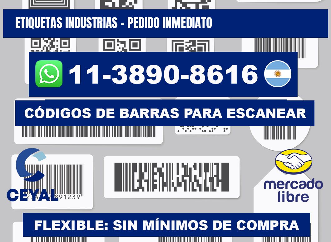 ETIQUETAS INDUSTRIAS - Pedido inmediato