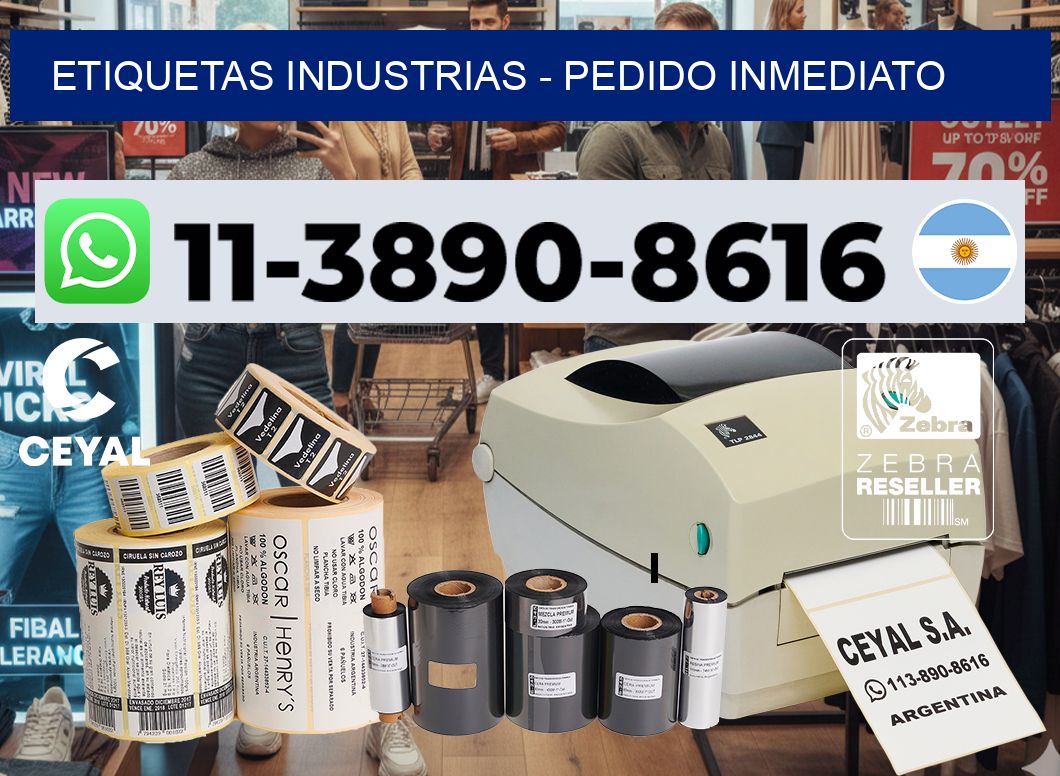 ETIQUETAS INDUSTRIAS - Pedido inmediato