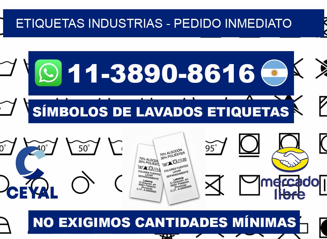 ETIQUETAS INDUSTRIAS - Pedido inmediato
