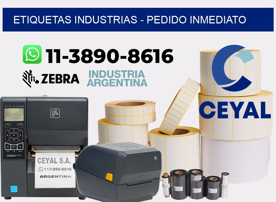 ETIQUETAS INDUSTRIAS - Pedido inmediato